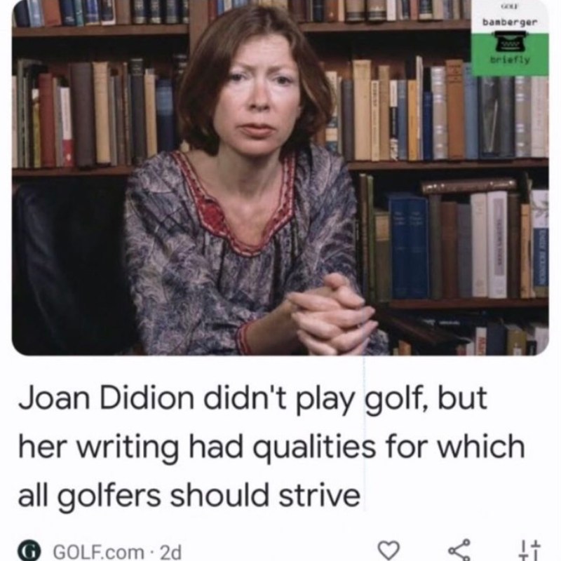 The Designer as Tiger Woods as Joan&nbsp;Didion